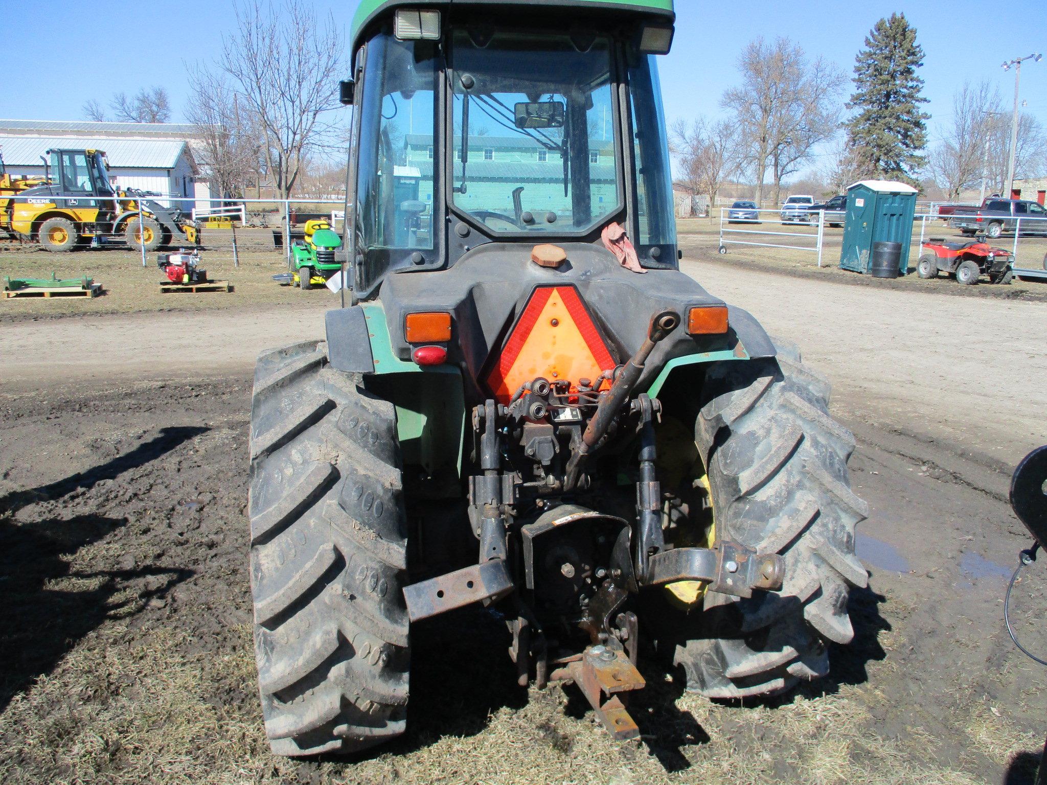 John Deere 5510N, 6,531 hrs. showing, cab, AC, heat, radio, Sync reverser, 3pt. dual hyd, PTO