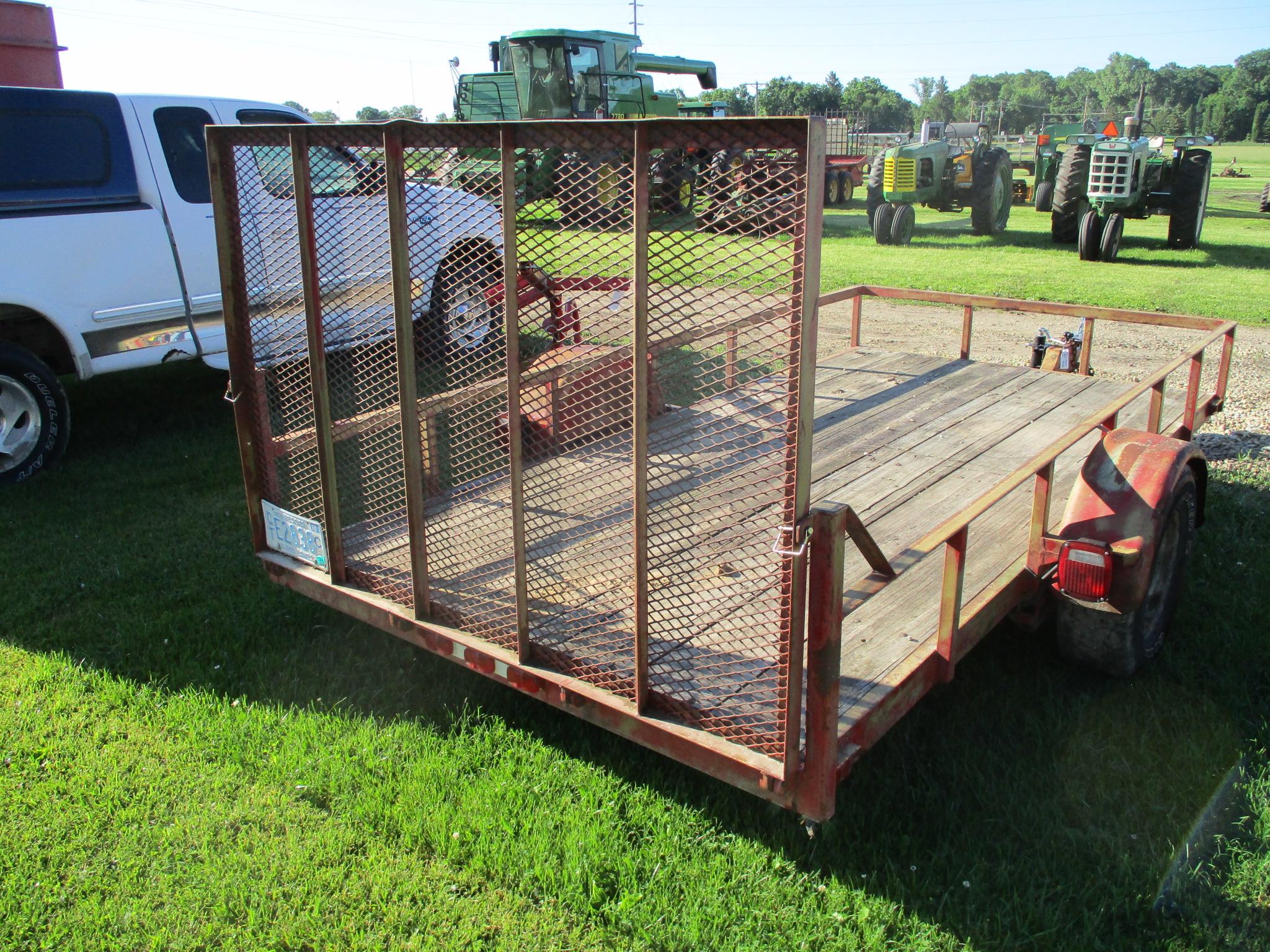 1994 Homemade 6'x12' trailer, ramp gate