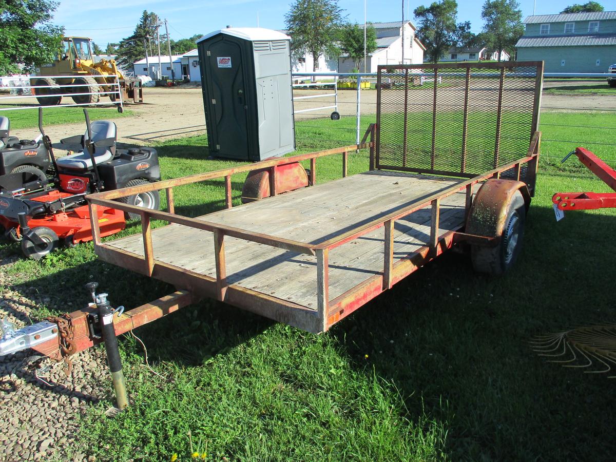 1994 Homemade 6'x12' trailer, ramp gate