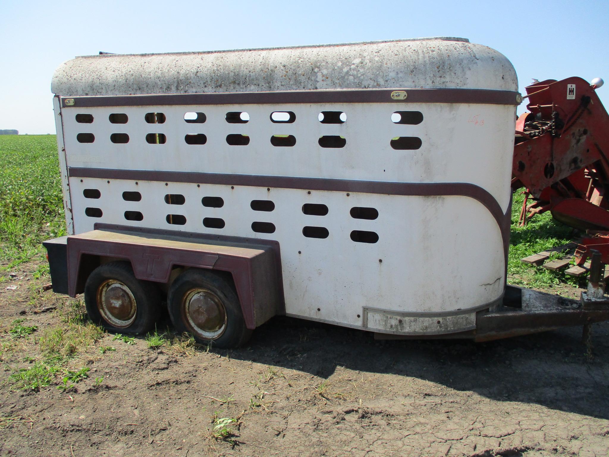 16 ft. cattle trailer, tandem axle, NO title