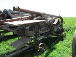 McCormick Deering wooden thrashing machine