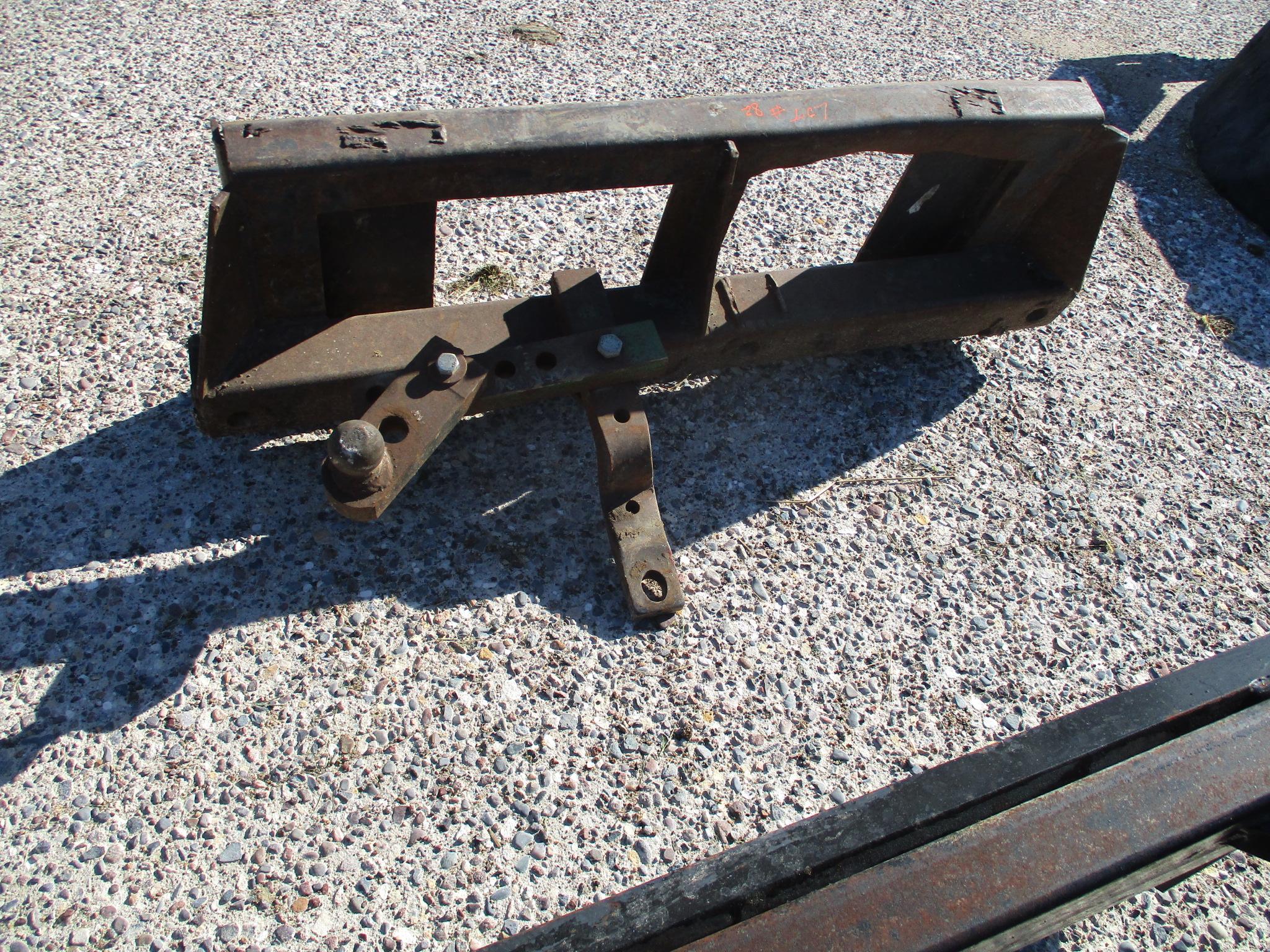 Skid loader receiver hitch