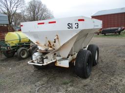 6 Ton fertilizer spreader, tandem axle, needs drive chain