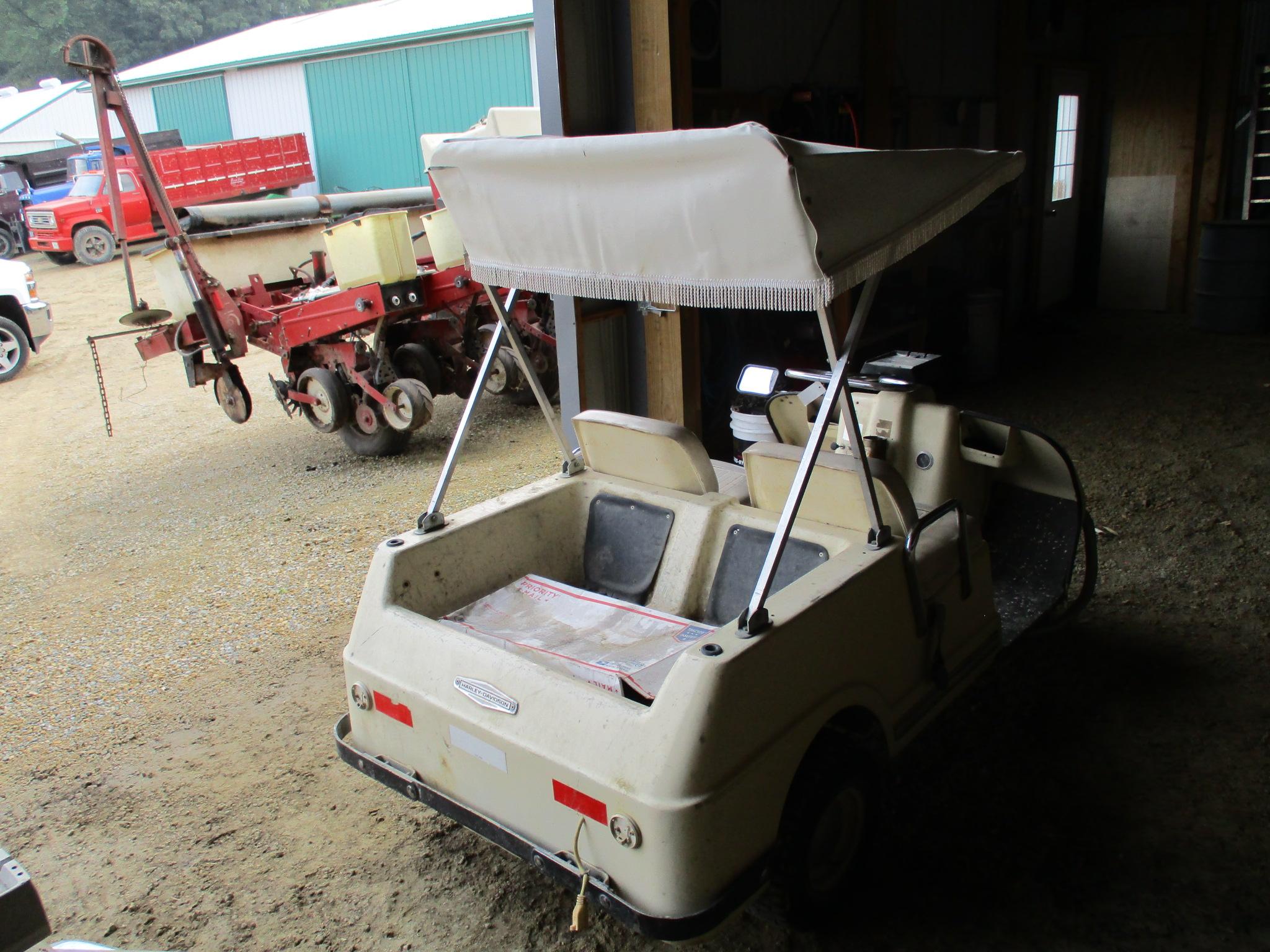 Harley Davidson gas golf cart, canopy, runs & drives