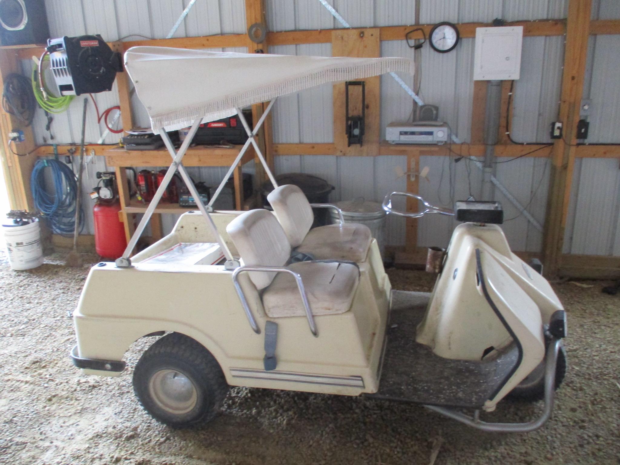 Harley Davidson gas golf cart, canopy, runs & drives