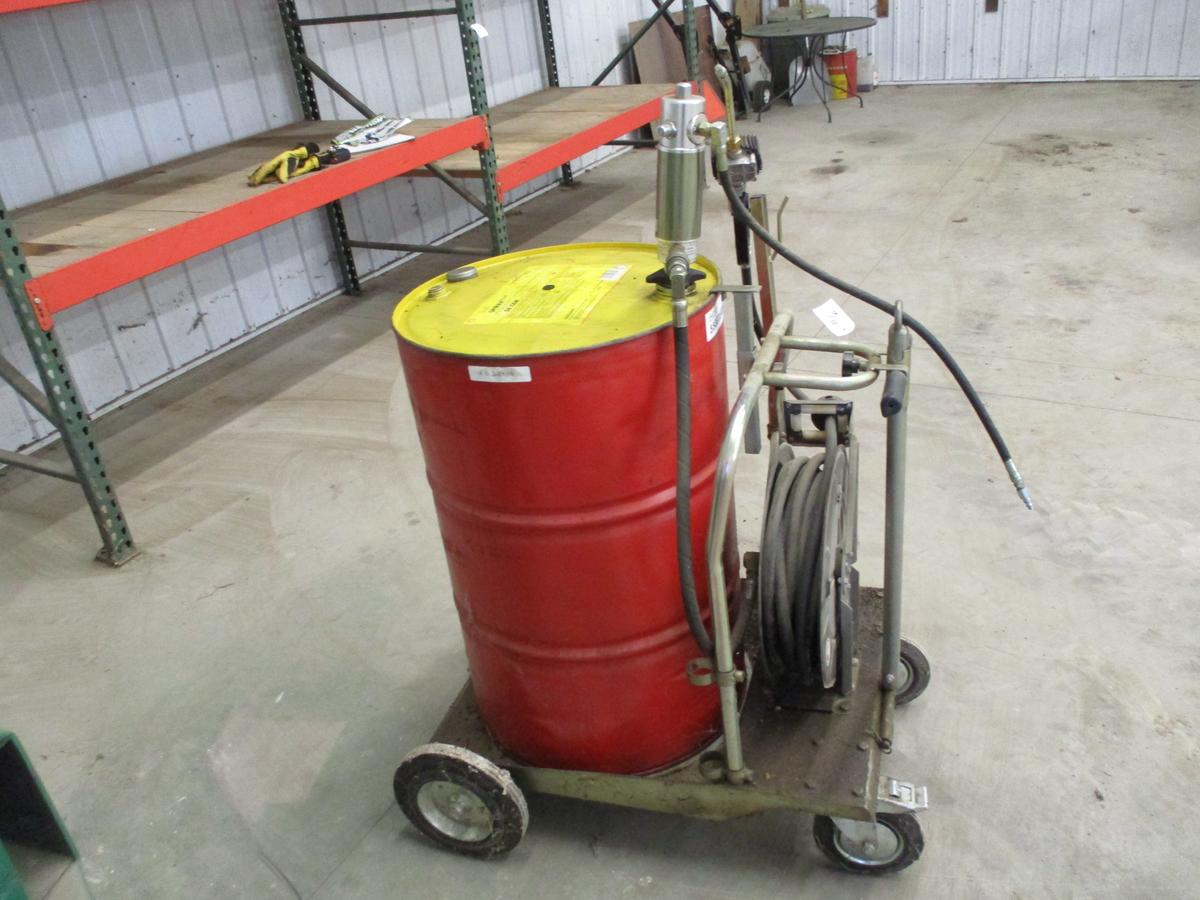 Air operated barrel pump on cart, Barrel NOT included