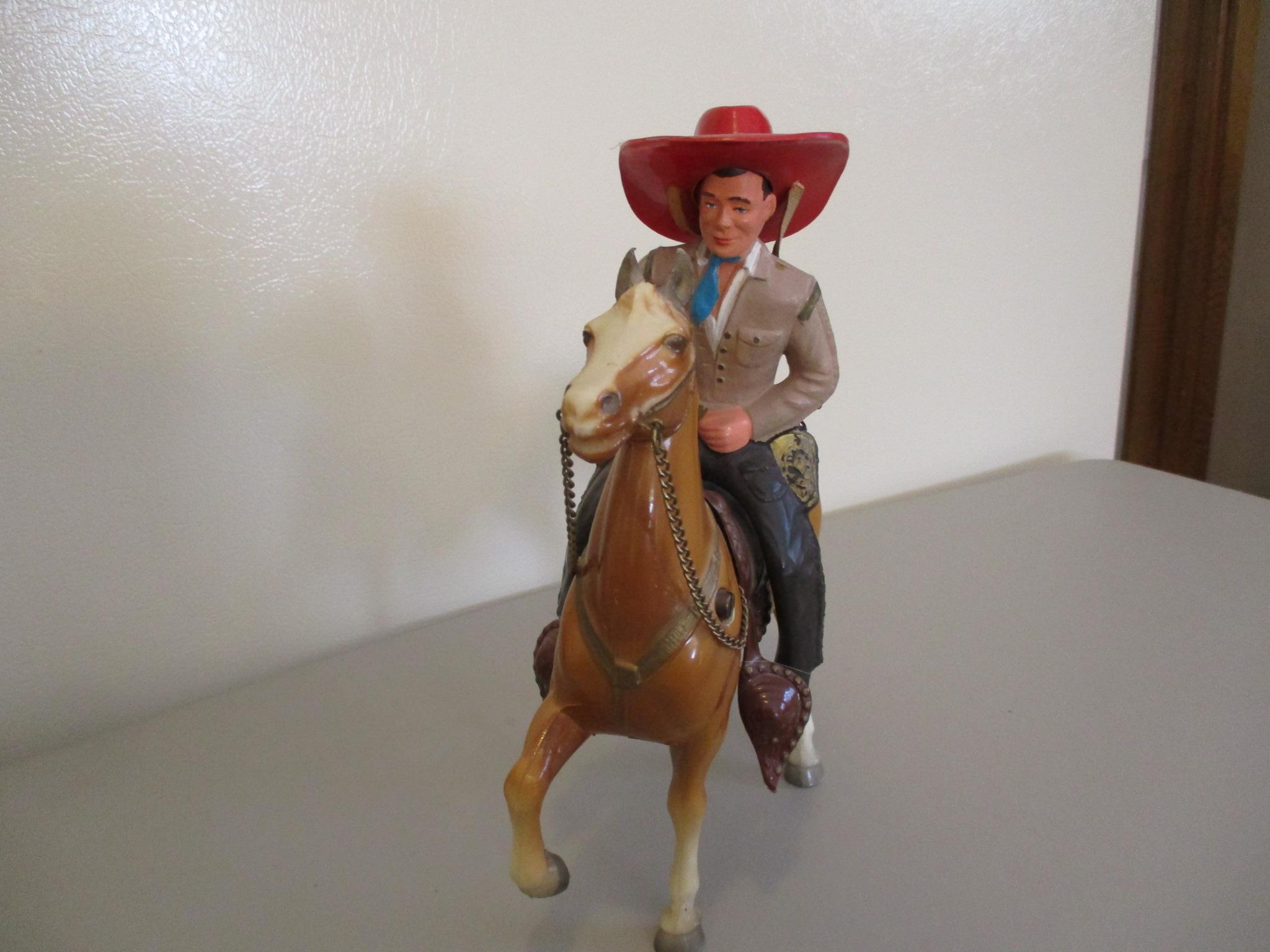 Gene Audtry figurine & horse (plastic)