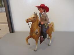 Gene Audtry figurine & horse (plastic)