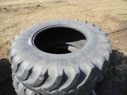 (2) Firestone 420/80R 28 tires