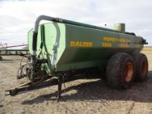 2004 Balzer 7300 Gal. Low Pro manure tank, tandem axle w/steering, Hyd pump