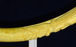 Carved Ivory Walrus Tusk 16"