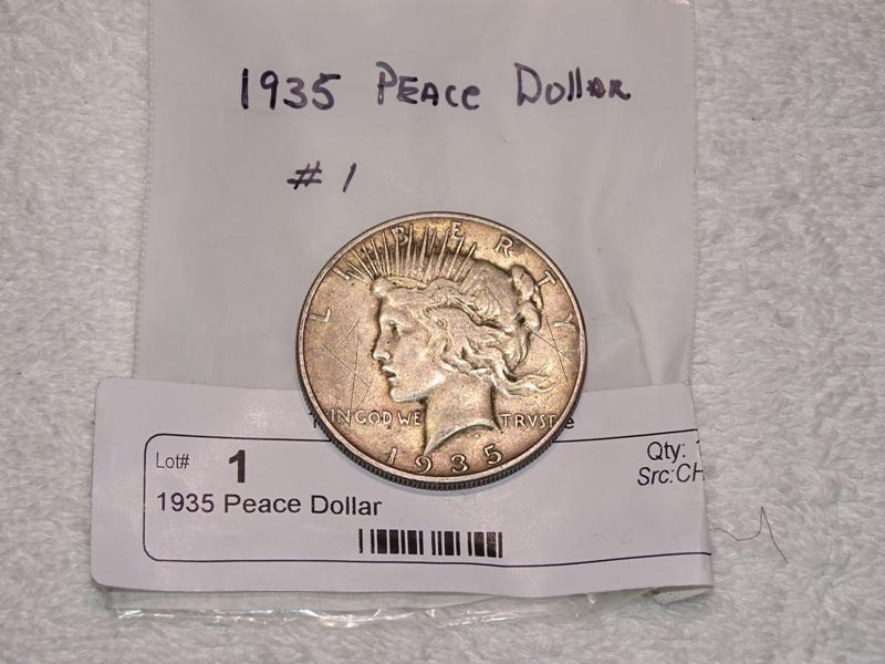 1935 Peace Dollar