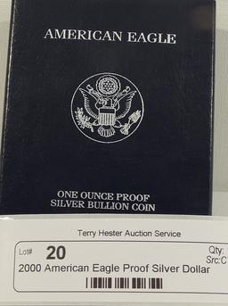 2000 P American Eagle Proof SILVER Dollar