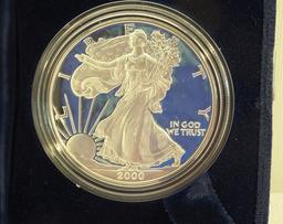 2000 P American Eagle Proof SILVER Dollar