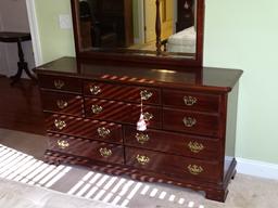 Mahg dresser 63 by 18 with mirror