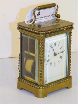 Waterbury Small Brass Carriage Alarm Clock