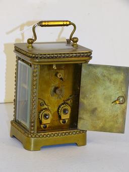 Waterbury Small Brass Carriage Alarm Clock