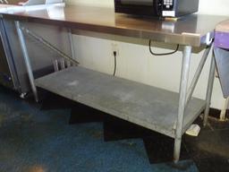 Stainless Steel prep Table 29 1/2" X 35"