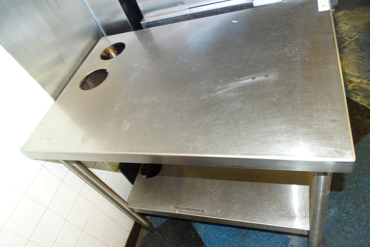 Stainless Prep Table 24 1/2" X 35" X 36"