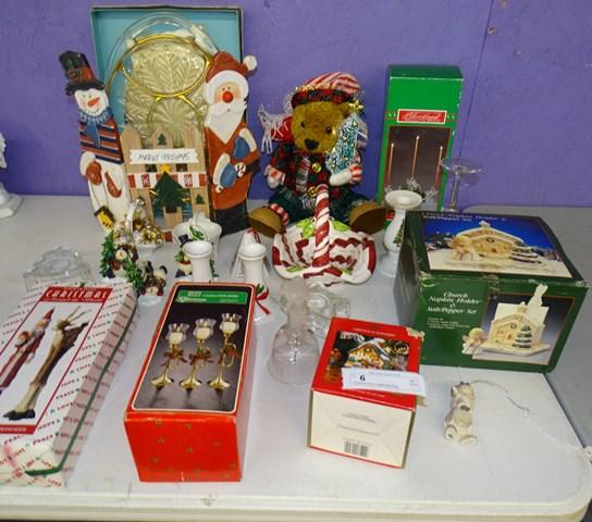 Christmas Lot Box Lighted Bear & etc.