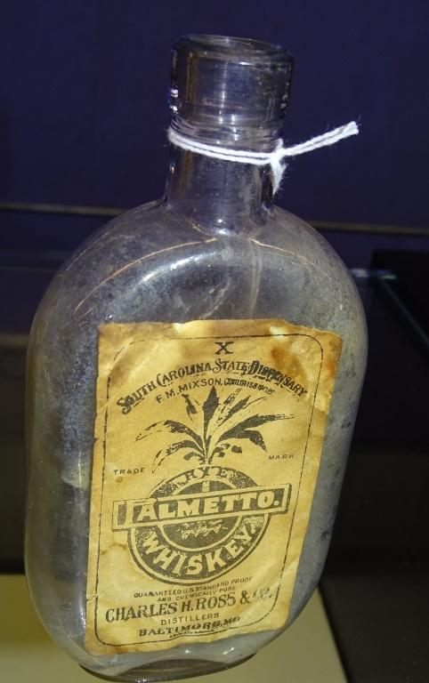 SC DISPENSARY BOTTLE W/PAPER LABEL 6 1/2" TALL