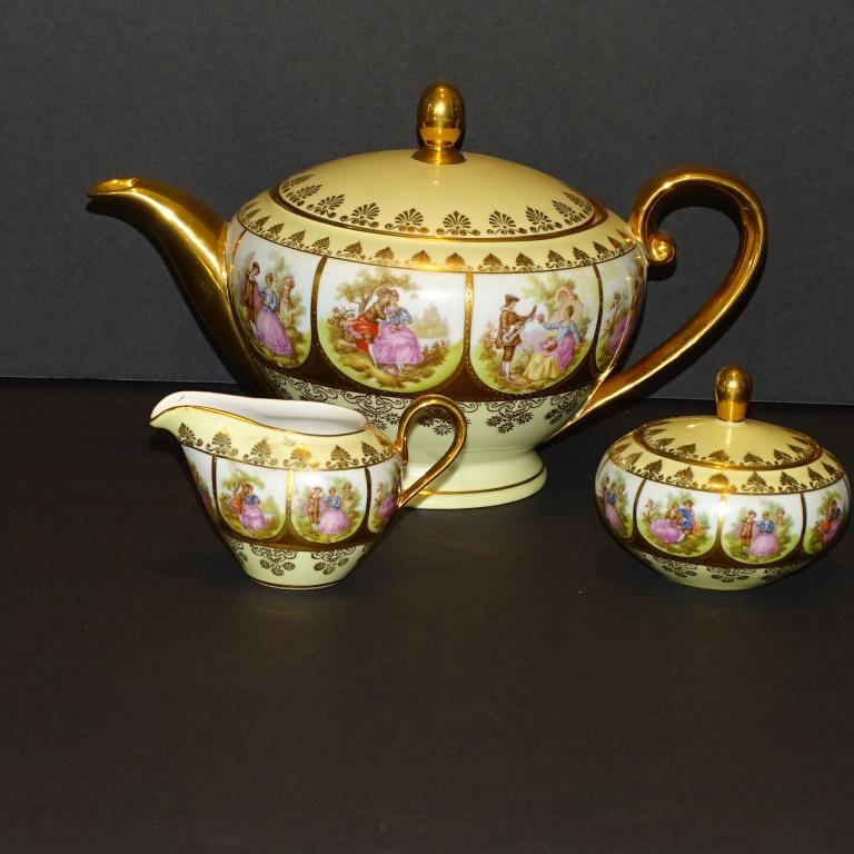 "LOVE STORY TEA SET HAND PAINTED WEST GERMANY