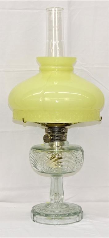 ALADDIN WASHINGTOM DRAPE OIL LAMP & ALADDIN SHADE