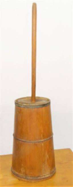 VINTAGE WOODEN BUTTER CHURN 16" WITH  DASHER