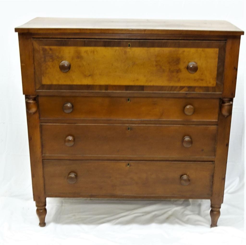 CIRC 1800'S CHERRY 4 DRAWER TENNESSEE CHEST