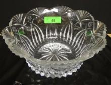 LARGE SCALLOPPED TOP CRYSTAL BOWL