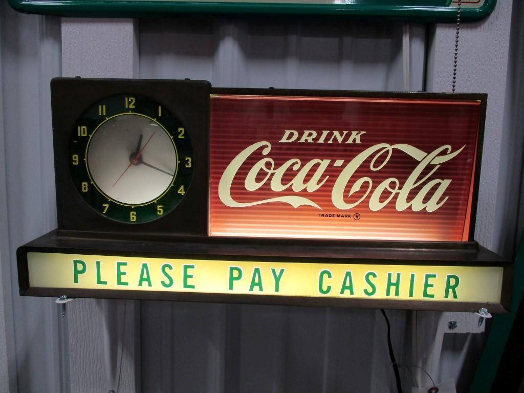 85130 - Coca-Cola Restaurant Clock, lighted