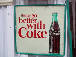 85131 - Things Go Better w/ Coke Sign (NOS) 23" x 23" stamped