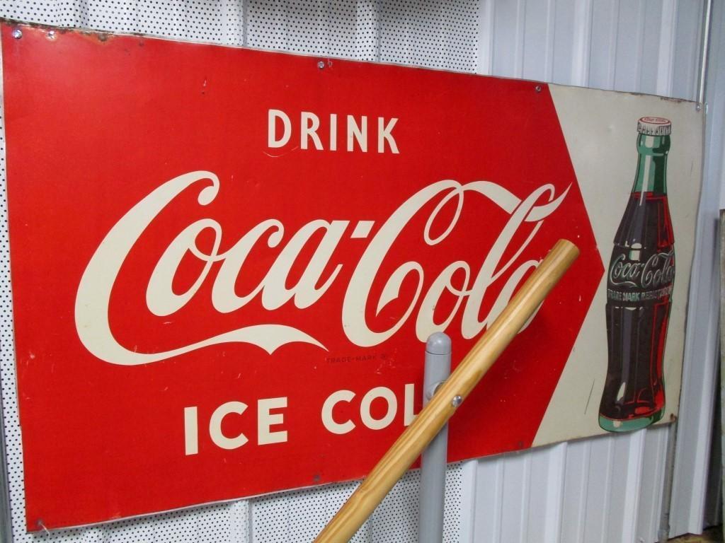 85136 - 1951 Cola-Cola Sign 28-1/2 x 52