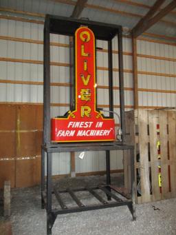 98905-OLIVER 'FINEST IN FARM MACHINERY' NEON SIGN