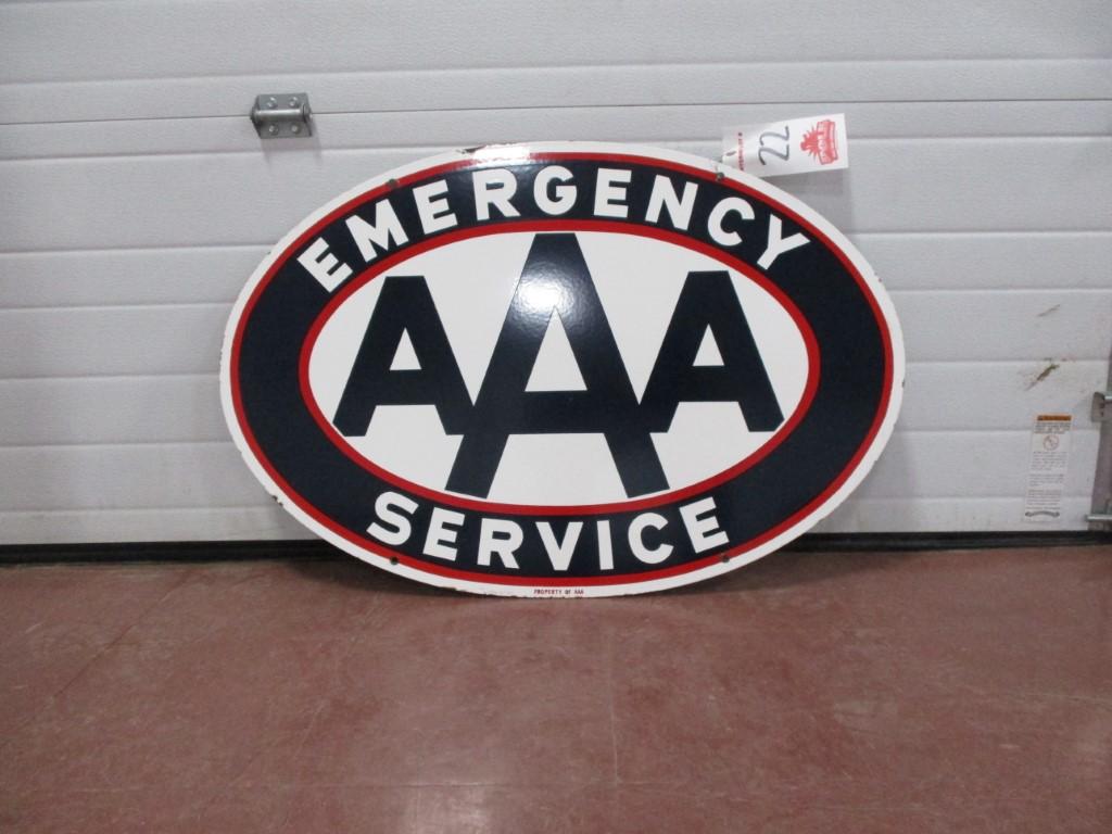 3595- 24' X 36" DOUBLE SIDED PORCELAIN TRIPLE A SIGN