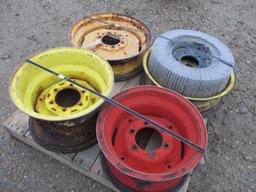 4852-PALLET OF MISC TRACTOR RIMS