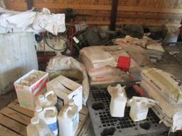 9626-CONTENTS OF SEED BAGS, UTILITY CART, MORE