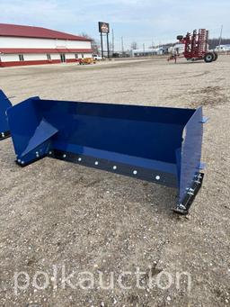 Skid Steer Snow Pusher w/ Steel Blade