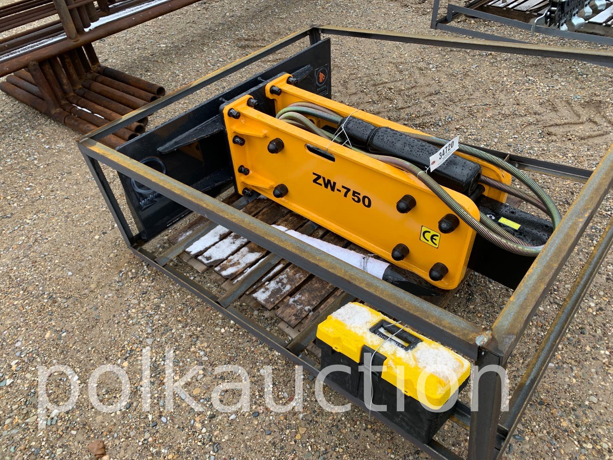 Skid Steer Concrete Breaker Attachment