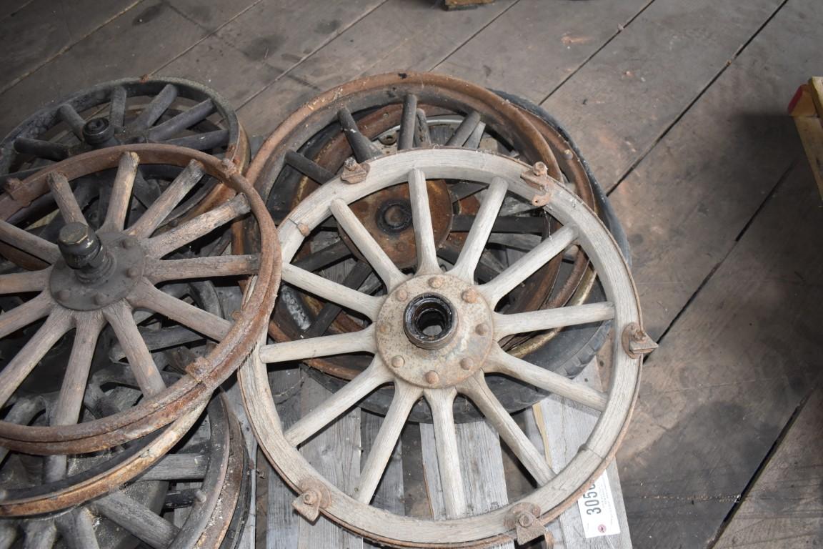 30506- PALLET OF WOODEN SPOKE RIMS, HAVE SOME DAMAGE