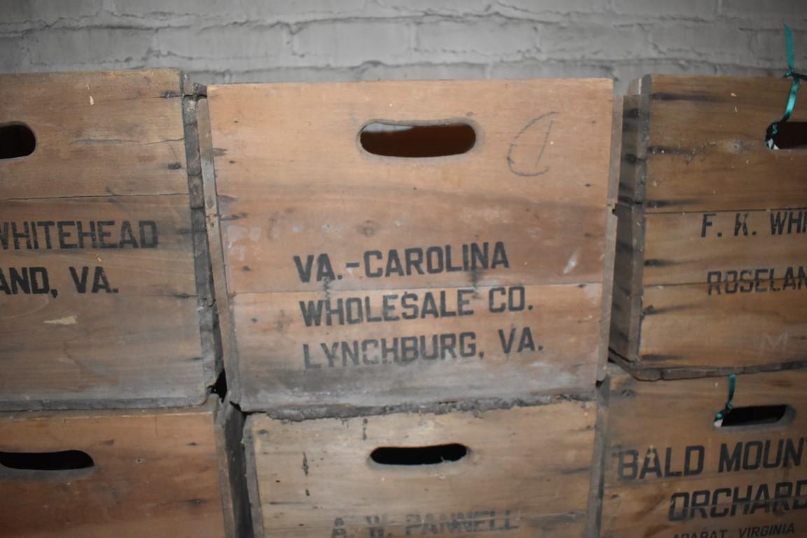 30548- (35) FRUIT BOXES FROM DIFFERENT VIRGINIA TOWNS