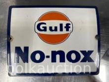 GULF NO-NOX OIL SIGN