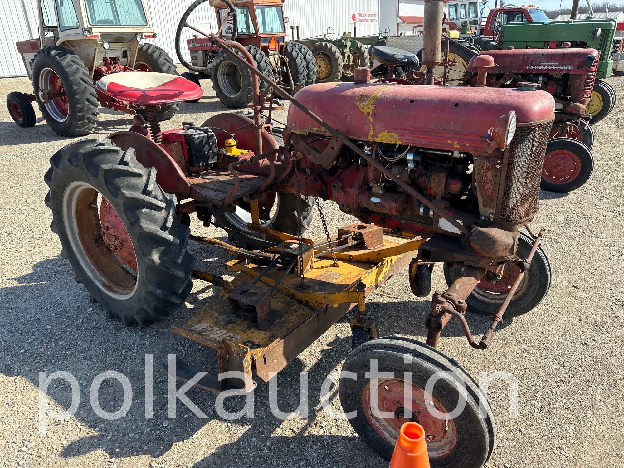 3207-FARMALL CUB w/ WOODS 59 BELLY MOWER (SN# 122192)