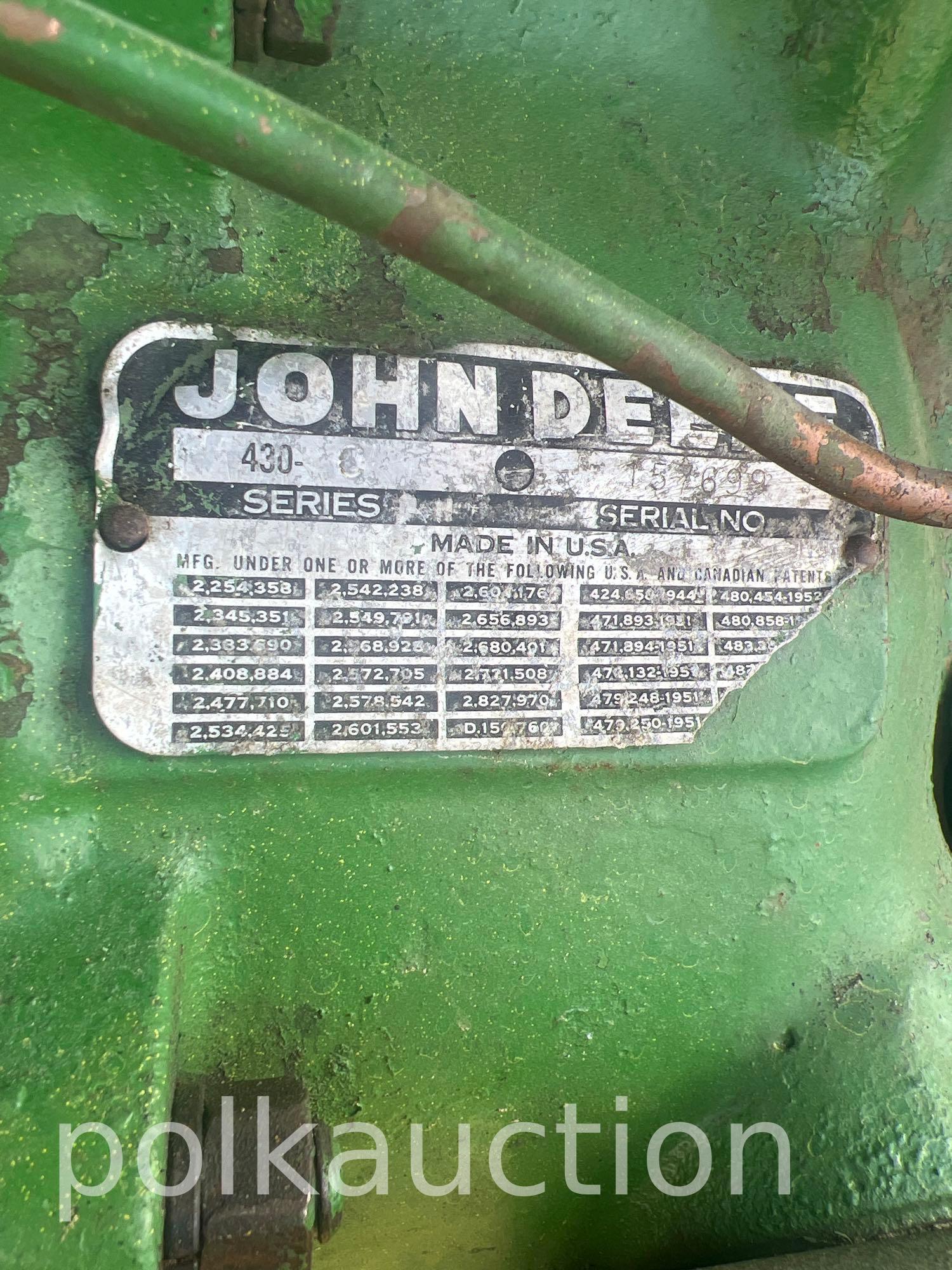 3334-JOHN DEERE 430 CRAWLER (SN# 157699)