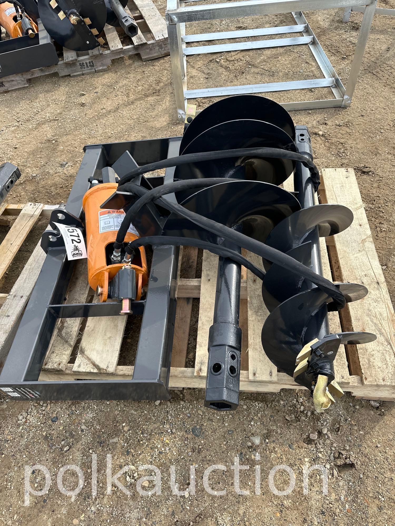 1572-SKID STEER AUGER DRIVE & BIT ATTACHMENT