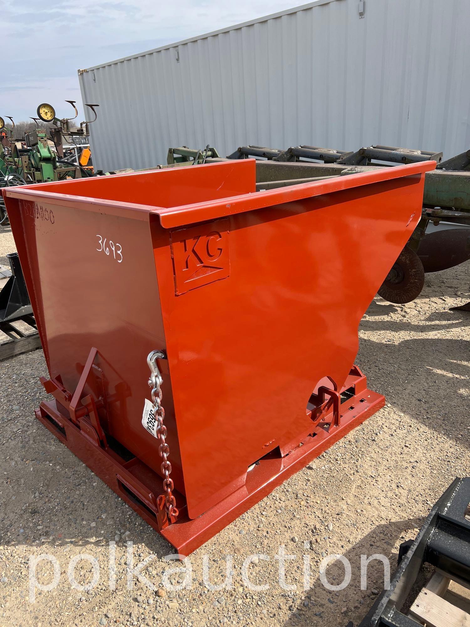 3693-2 CY. SELF DUMPING HOPPER W/ FORK POCKETS