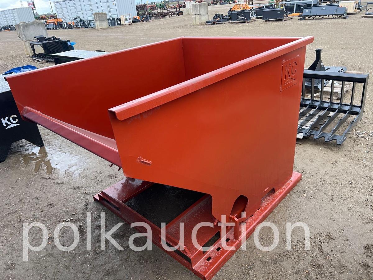 3695-2 CY. SELF DUMPING HOPPER W/ FORK POCKETS