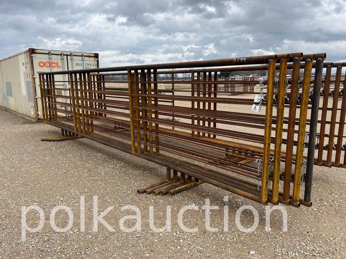 3799-(5) 24' LONG 67" TALL LIVESTOCK PANELS