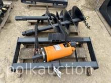 1874-SKID STEER AUGER DRIVE & BIT ATTACHMENT