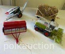 CLAAS PICKER, CASE DRILL, & HAY WAGON TOYS